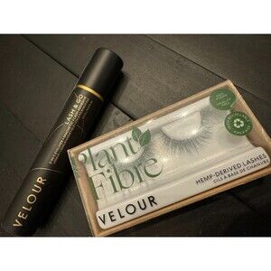 Velour Plant Fibre Lashes + LASH & GO EYELINER + MAGNETIC +  LASH ADHESIVE NEW